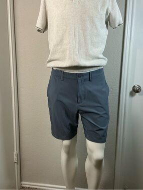 Old Navy Men's Flat-Front Shorts in Slate Blue